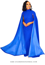 Load image into Gallery viewer, Embrace Cape Dress- Royal Blue〡Dress