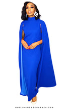 Load image into Gallery viewer, Embrace Cape Dress- Royal Blue〡Dress