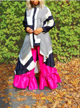 Load image into Gallery viewer, Black Cream High Low Silk〡Top