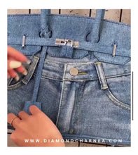 Load and play video in Gallery viewer, Denim Buckle Tote
